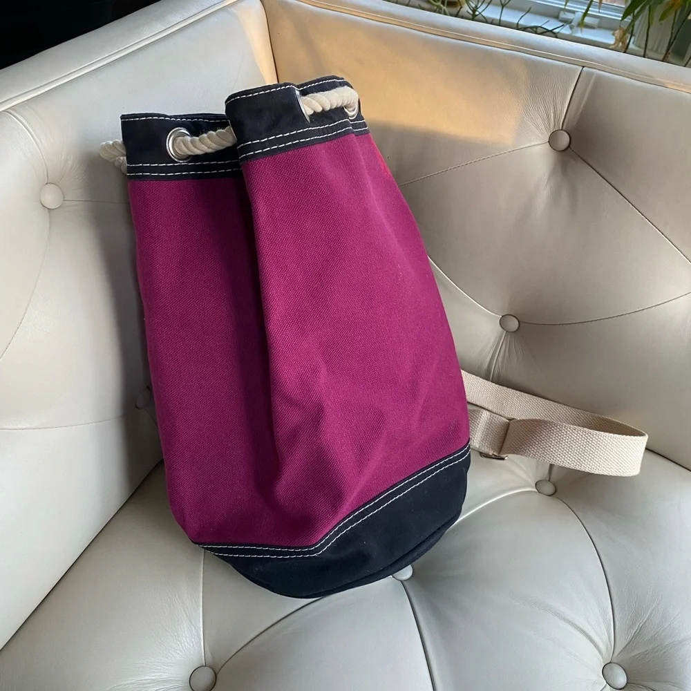 Rare Vintage 90s L.L. Bean Rope Barrel Boat & Tote | Made in USA 🇺🇸 - Picture 2 of 5